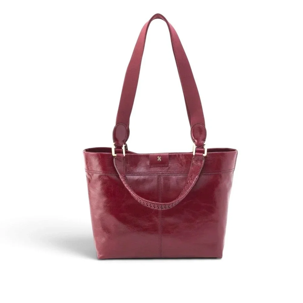 HOBO Romy Medium Tote Saddleberry Burgundy Leather Handbag VI-36001SBRY NEW